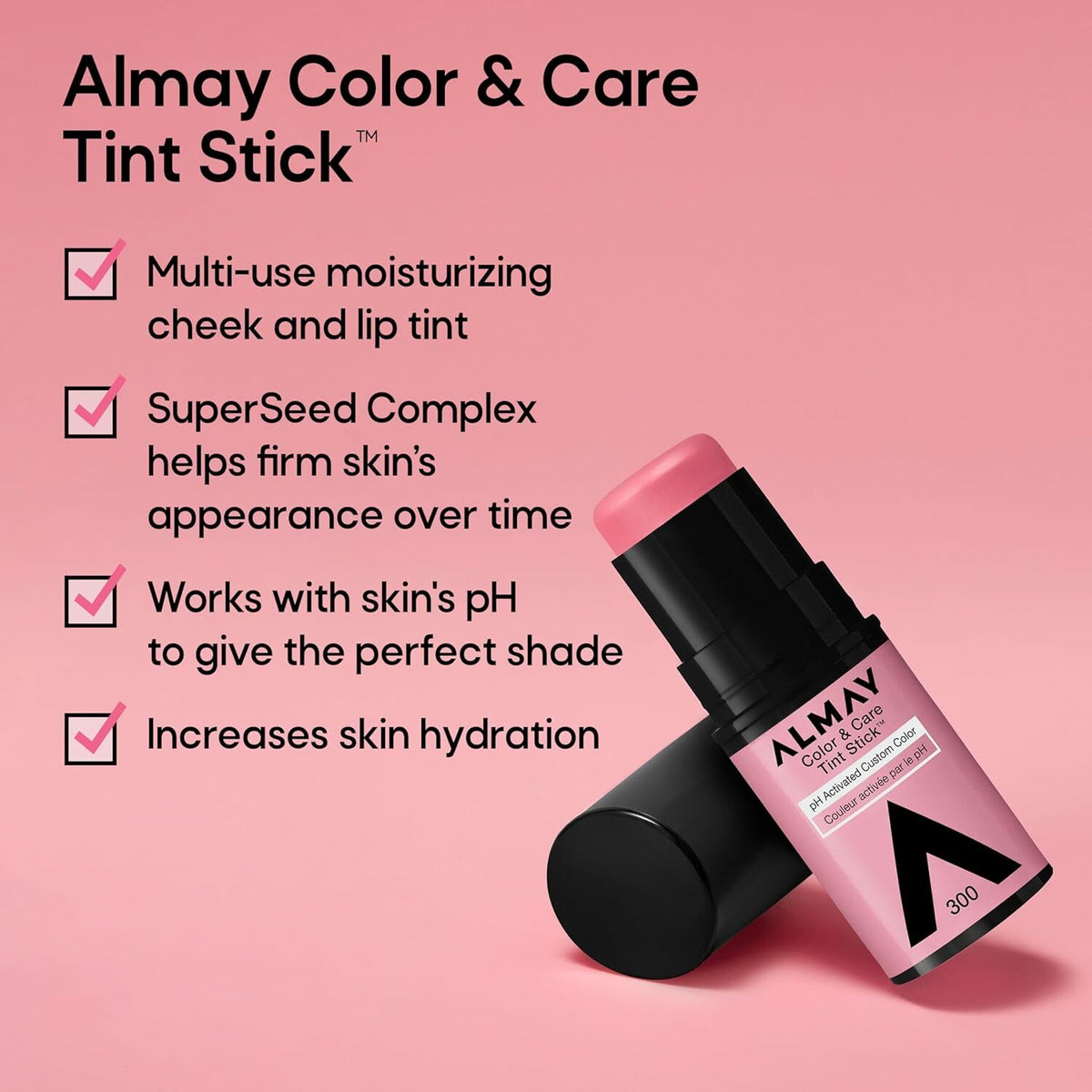 Lip & Cheek Tint Stick - Nude Flush Multi-Use Dr y Dewy Finish