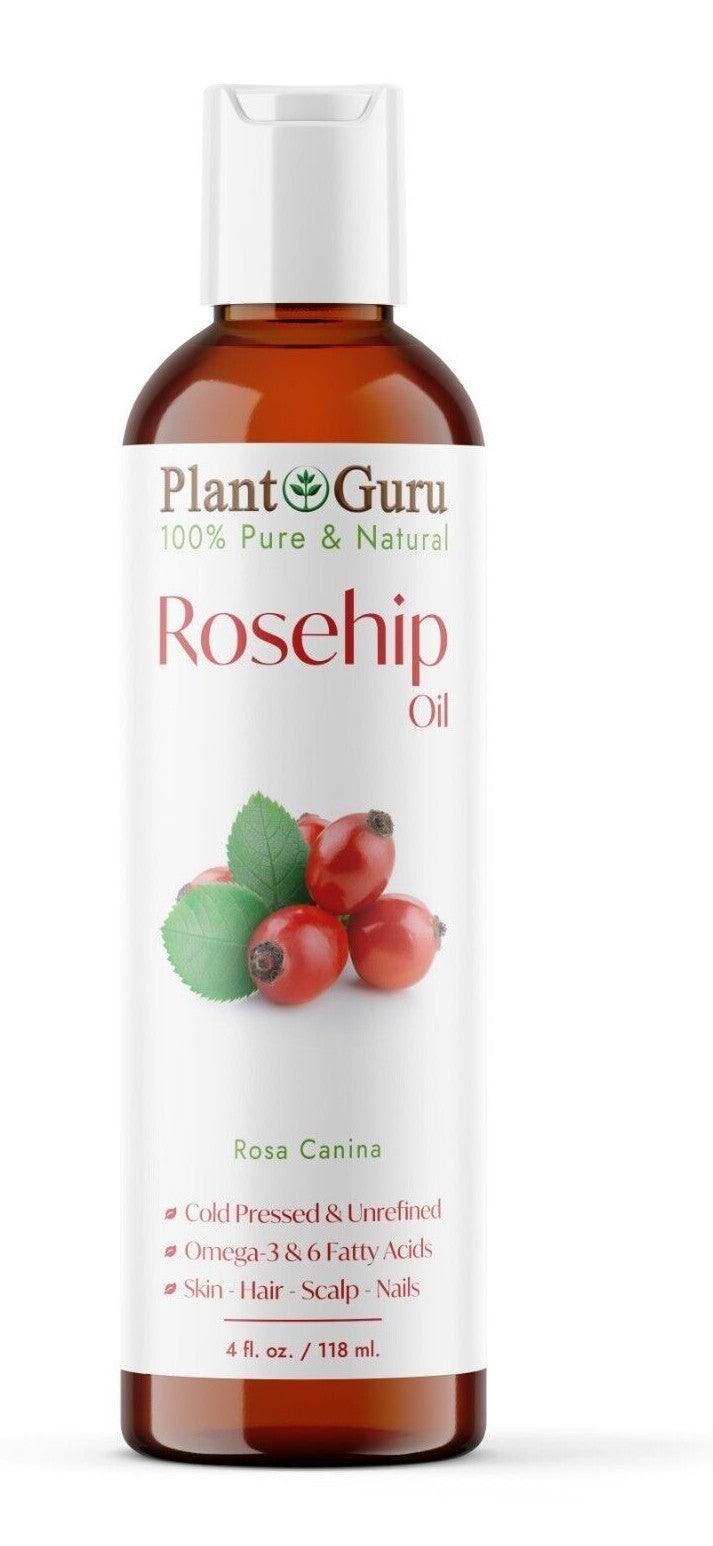 Pure Cold Pressed Rosehip Seed Oil for Skin & Hair - Unrefined Natural Moisturizer