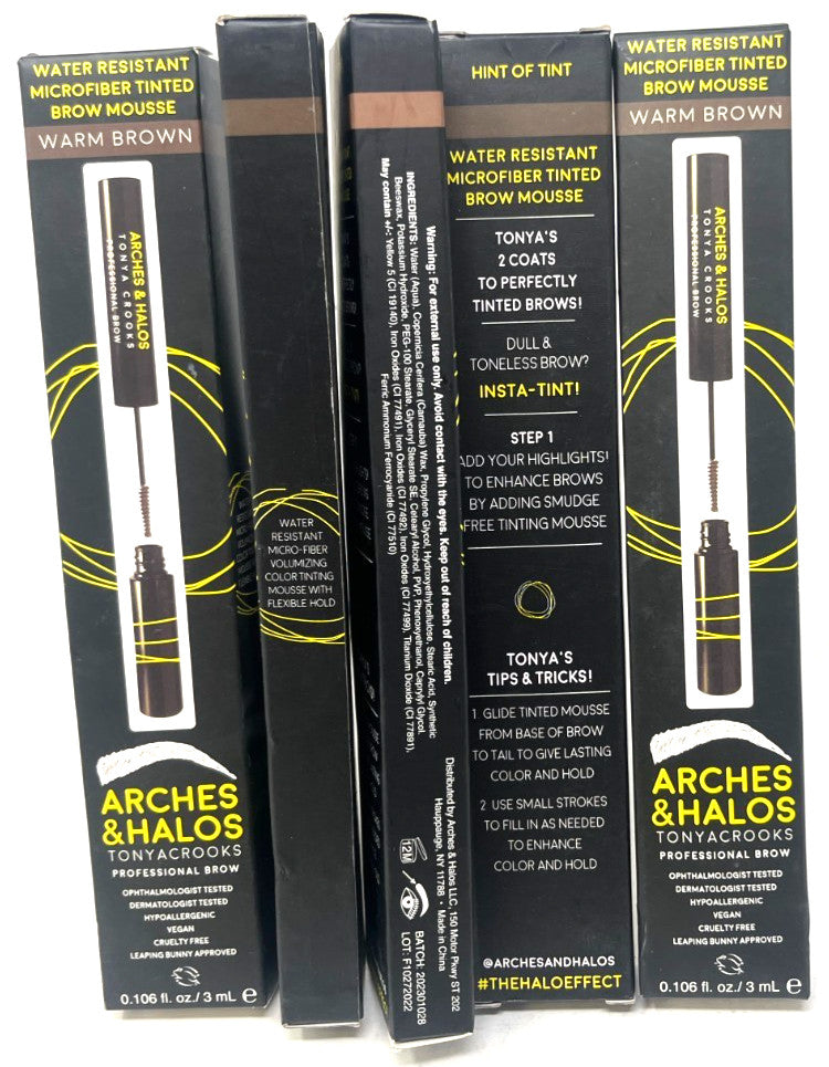 Microfiber Tinted Brow Mousse - Warm Brown - Pack of 5