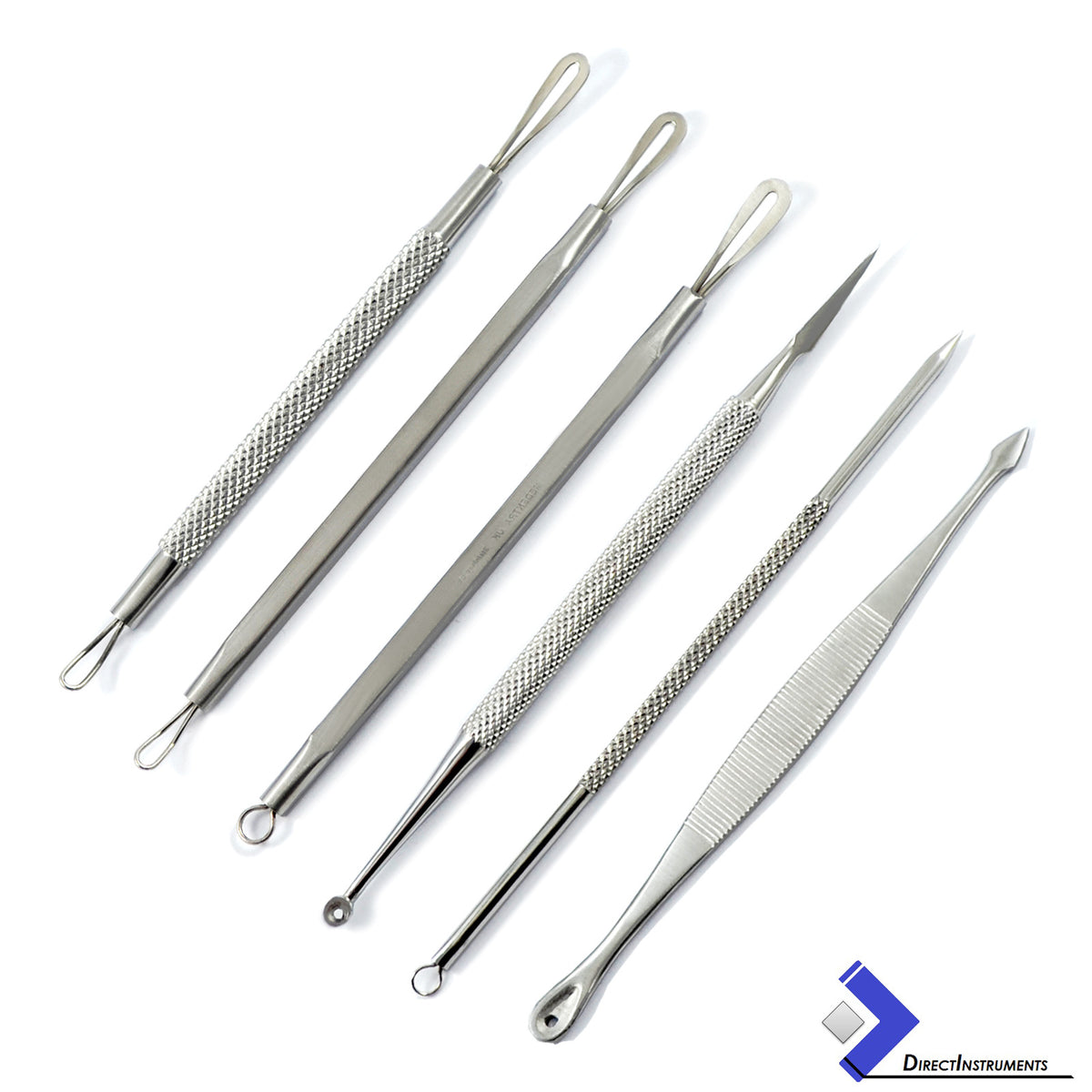 6 Pack Blackhead Comedone Extractors Facial Acne Pimple Remover Tool Set