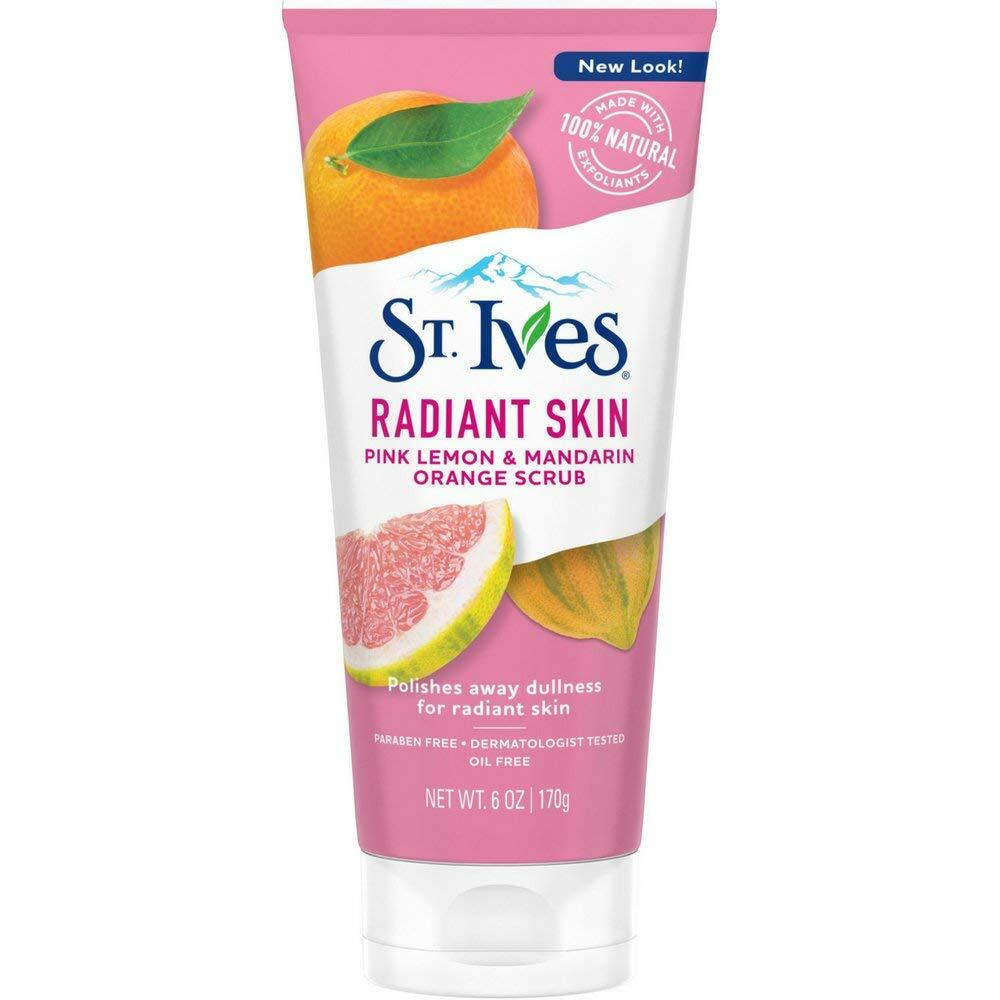 3-Pack New St Ives Scrub, Even & Bright Pink Lemon Mandarin Orange 6