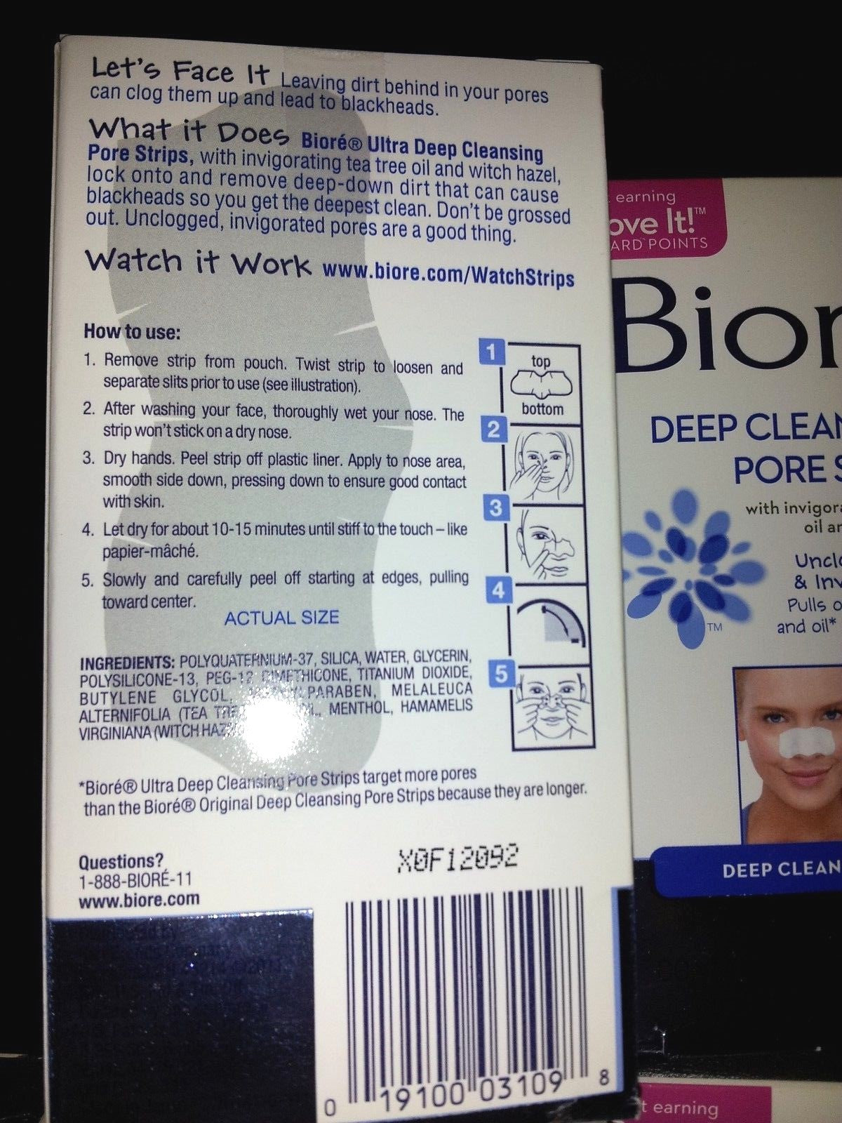 Biore Ultra Deep Cleansing Nose Pore Strips 36 Count - 6 Boxes of 6 Strips