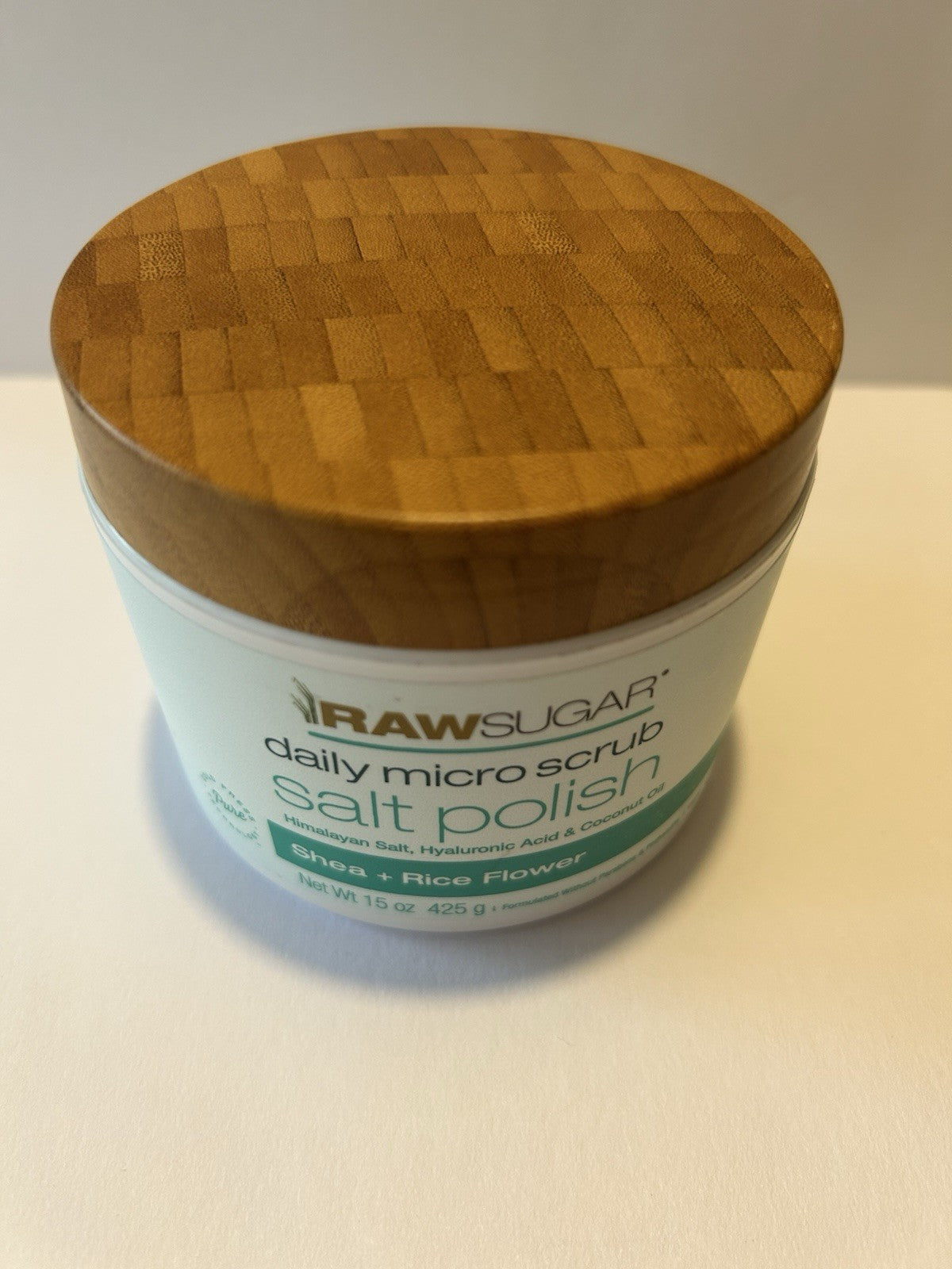 Raw Sugar Daily Micro Salt Scrub Polish Shea + Rice Flower Hyaluronic