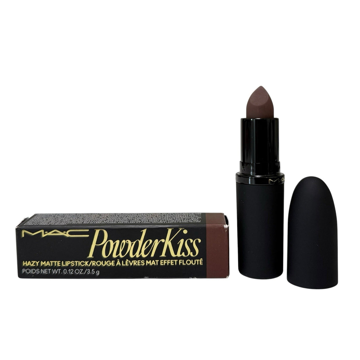 MAC Powder Kiss Hazy Matte Lipstick 900 Chestnut 3.5g - New