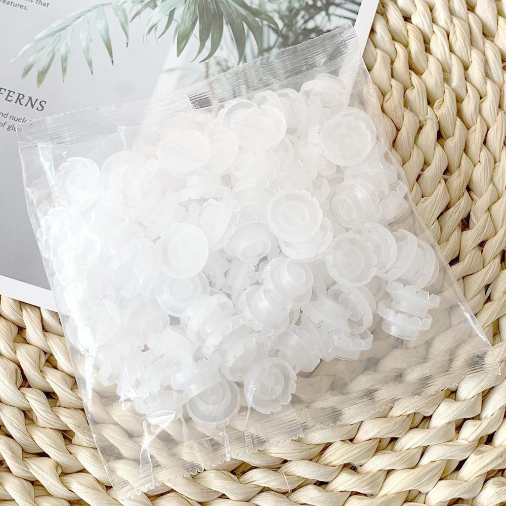Disposable Eyelash Glue Fan Cup Rings Holder Container - 100Pcs