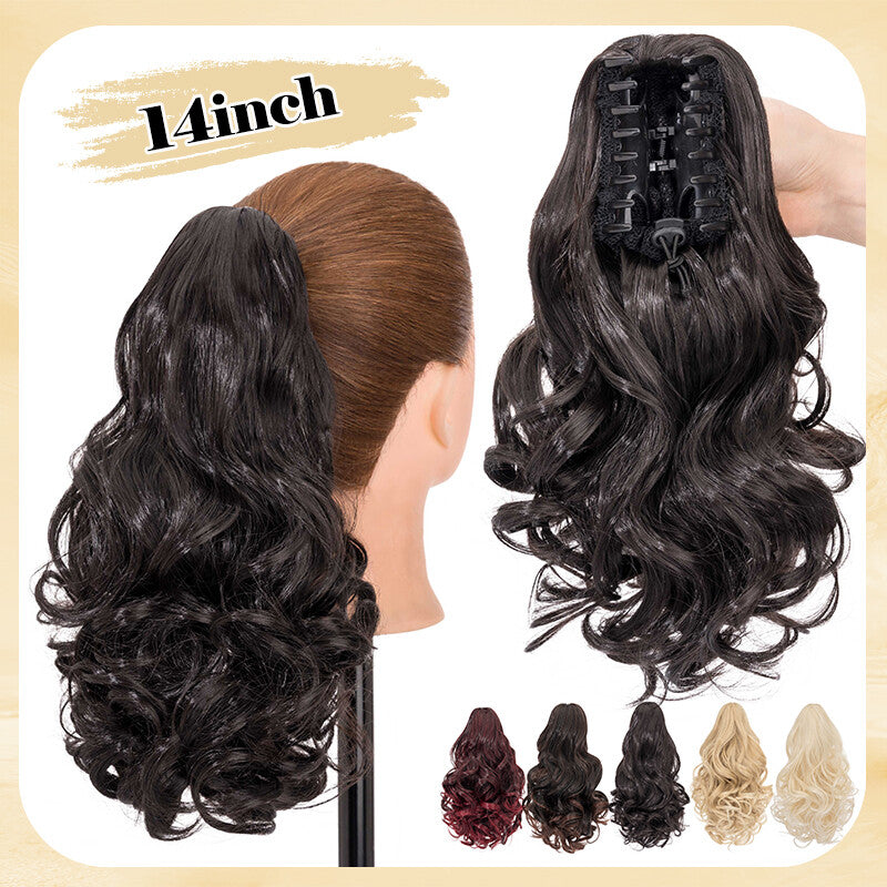 Thick Wavy Claw Clip Ponytail Hair Extension - Natural Look