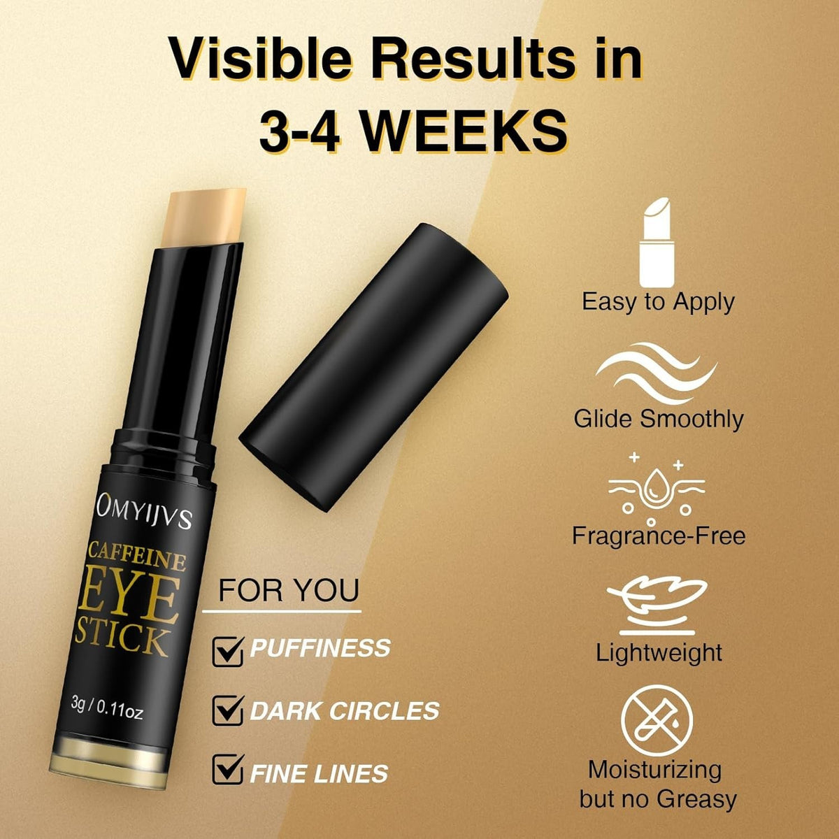 Fast-Absorbing Eye Stick for Puffiness Fine Lines Dark Circles