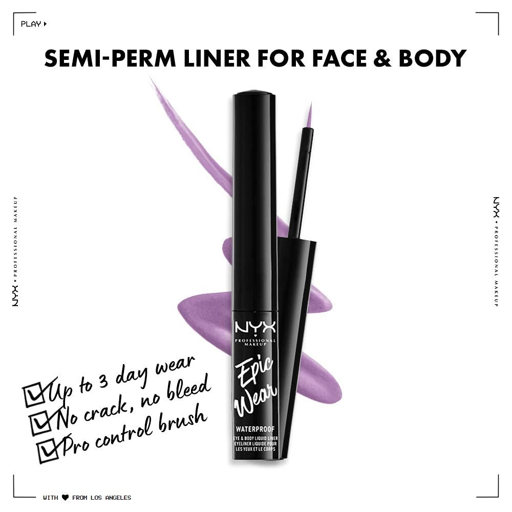 Waterproof Liquid Eyeliner for Face & Body - Long-Lasting & Highly Pigmented
