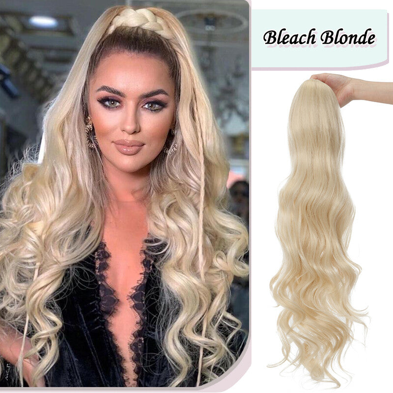 Long Wavy Clip-In Ponytail Hair Extension - Thick Natural Look