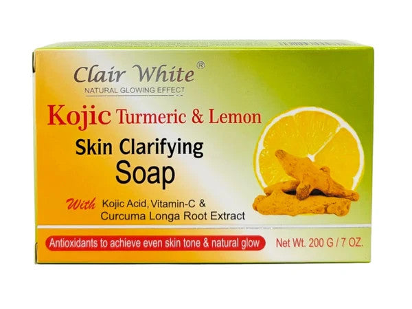 Kojic Turmeric Lemon Skin Clarifying Bar Soap 7 oz for Brightening & Even Tone