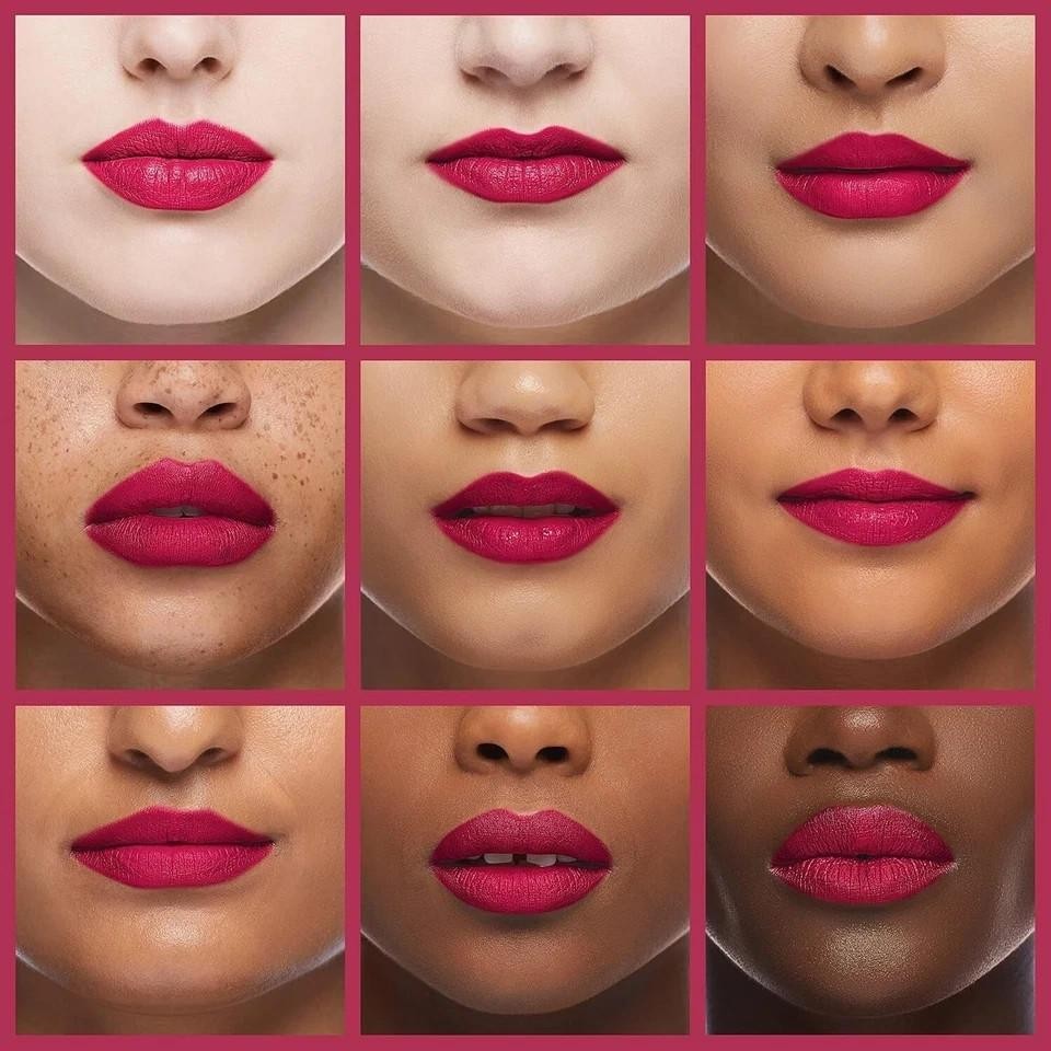 Hydrating Lipstick in Rich Fuchsia with Blue Pearl - Silk Finish Lip Color