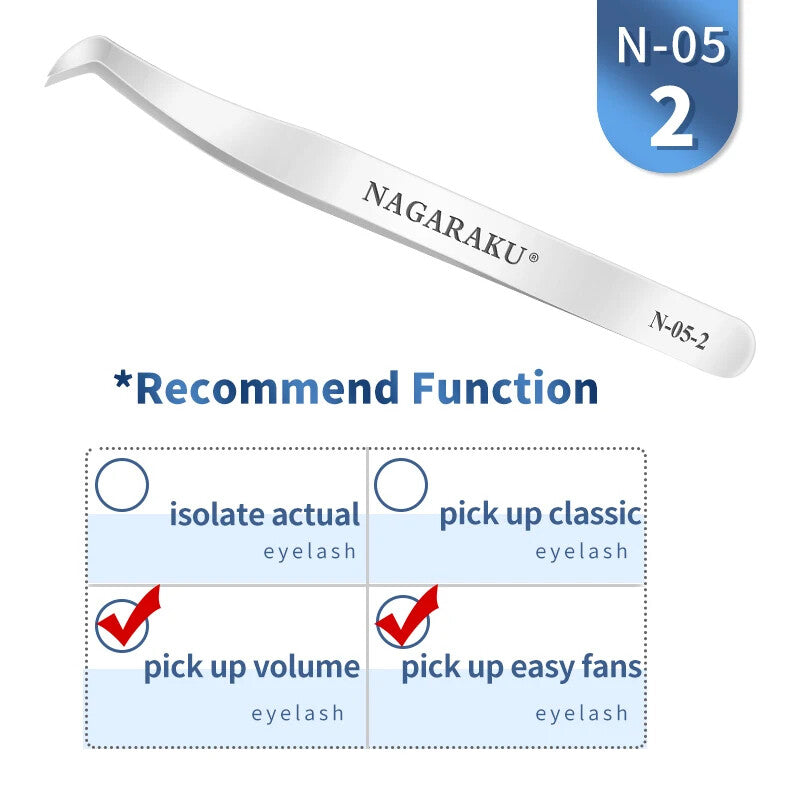 Eyelash Extension Tweezers Stainless Steel 3D Makeup Lash Applicator