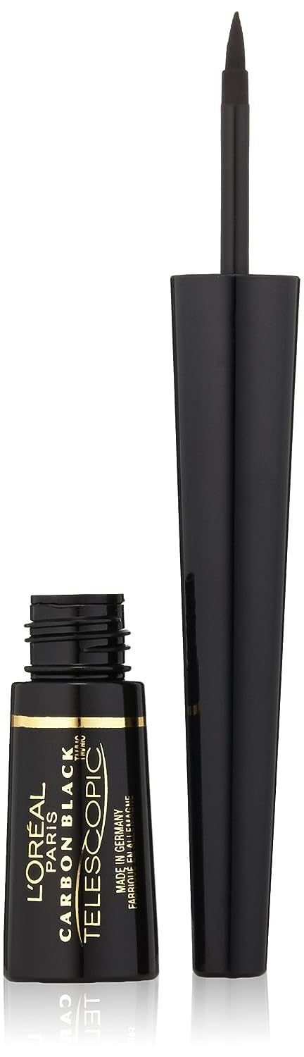 Liquid Eyeliner Pen - Carbon Black, Precise Felt Tip, Smudge-Proof, Long-Lasting 0.08 Oz