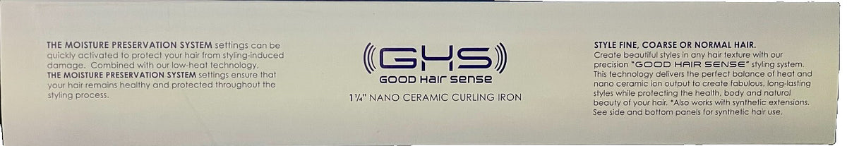 Professional Nano Ceramic Curling Iron 1 1/4 Inch for Smooth, Frizz-Free Curls