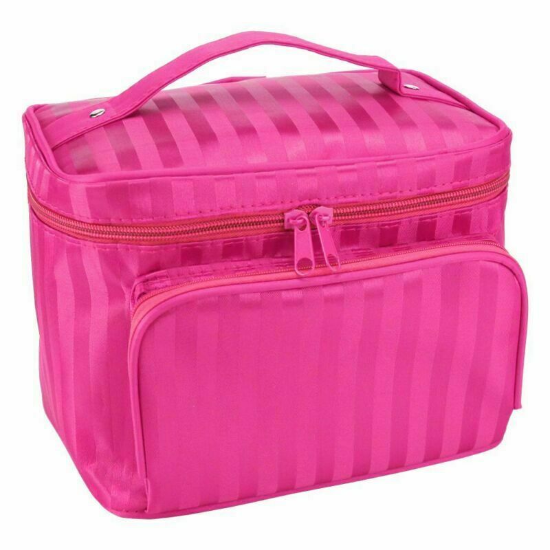 Large Cosmetic Bag Organizer Travel Kit Makeup Storage with Handle