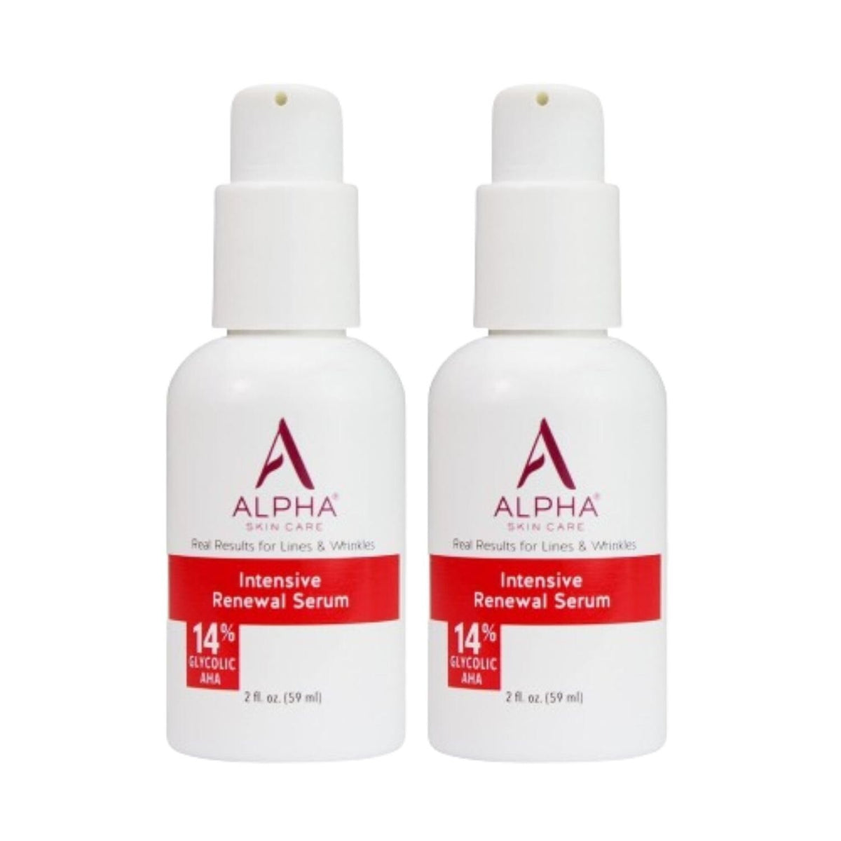 Alpha Skin Care Renewal Serum with 14% Glycolic AHA - 2oz, Pack of 2