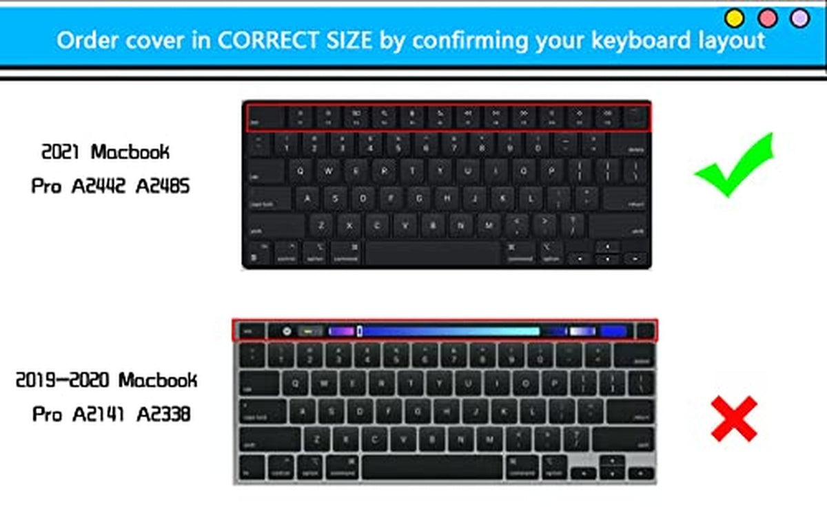 Silicone Keyboard Cover Skin for MacBook Pro/Air 13-16 inch European Layout Dust Proof