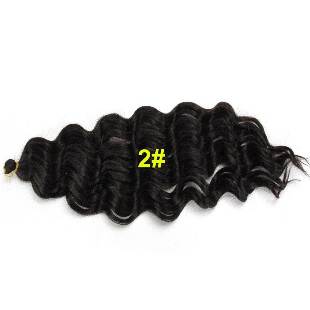 Synthetic Deep Wave Braiding Hair Bulk 18 Inch for Box Braids & Twists
