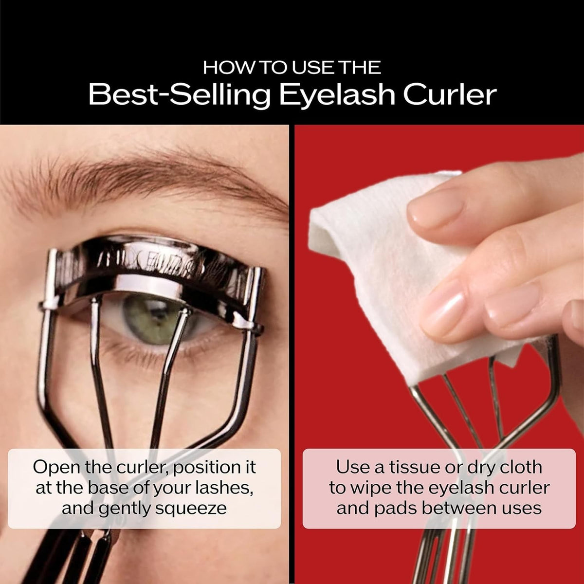 Eyelash Curler with Gentle Silicone Pads - Universal Fit, Edge-Free