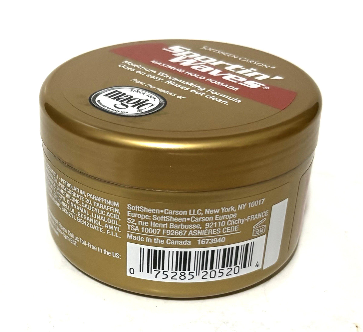 Sportin Waves Maximum Hold Pomade 3.5 oz - Pack of 2 for Hair Styling