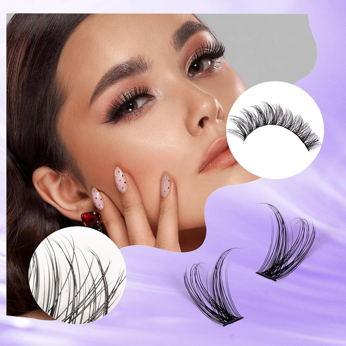 DIY Lash Extension Kit with 300 Cluster Lashes & Adhesives for Salon-Quality Looks