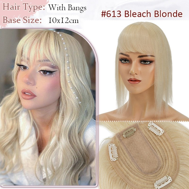Women Clip-in Hairpiece for Hair Loss & Volume - 100% Remy Human Hair