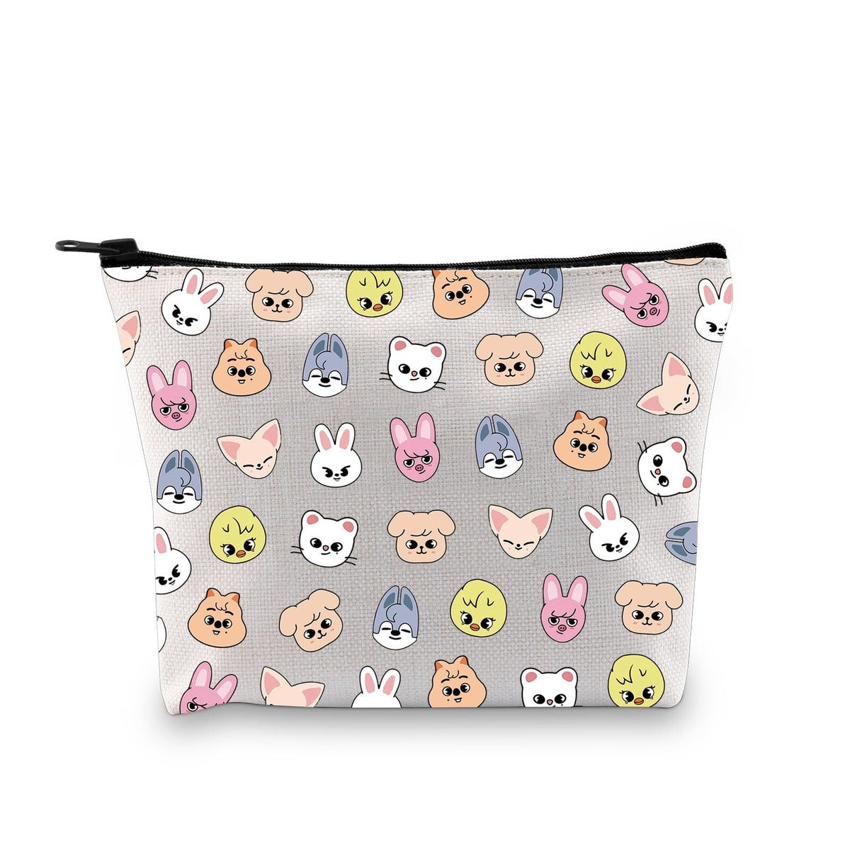 Kpop Korean Fans Cosmetic Makeup Bag with Cartoon Character - Travel & Gift Ready