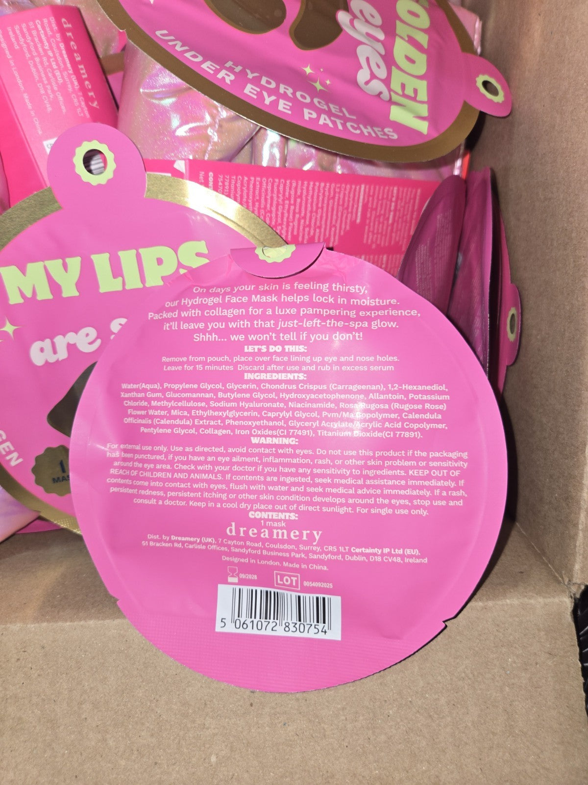 Collagen Facial Mask for Lips & Under Eyes (100-Pack)