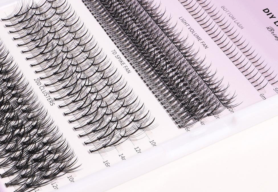 False Eyelash Extension Kit 480 Pieces Wispy Natural Fluffy Clusters