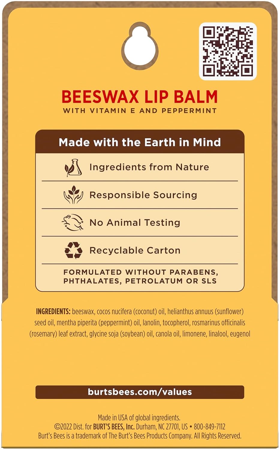 Mini Lip Balm Set - Burt's Bees Original Beeswax & Peppermint, 2 Tubes