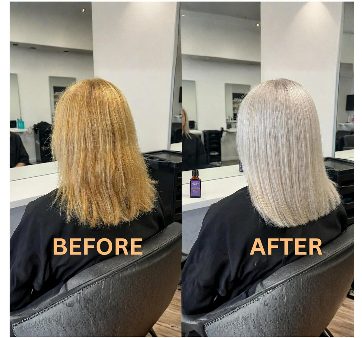 Purple Hair Oil for Blonde & Gray Hair - Anti Brass & Shine Serum