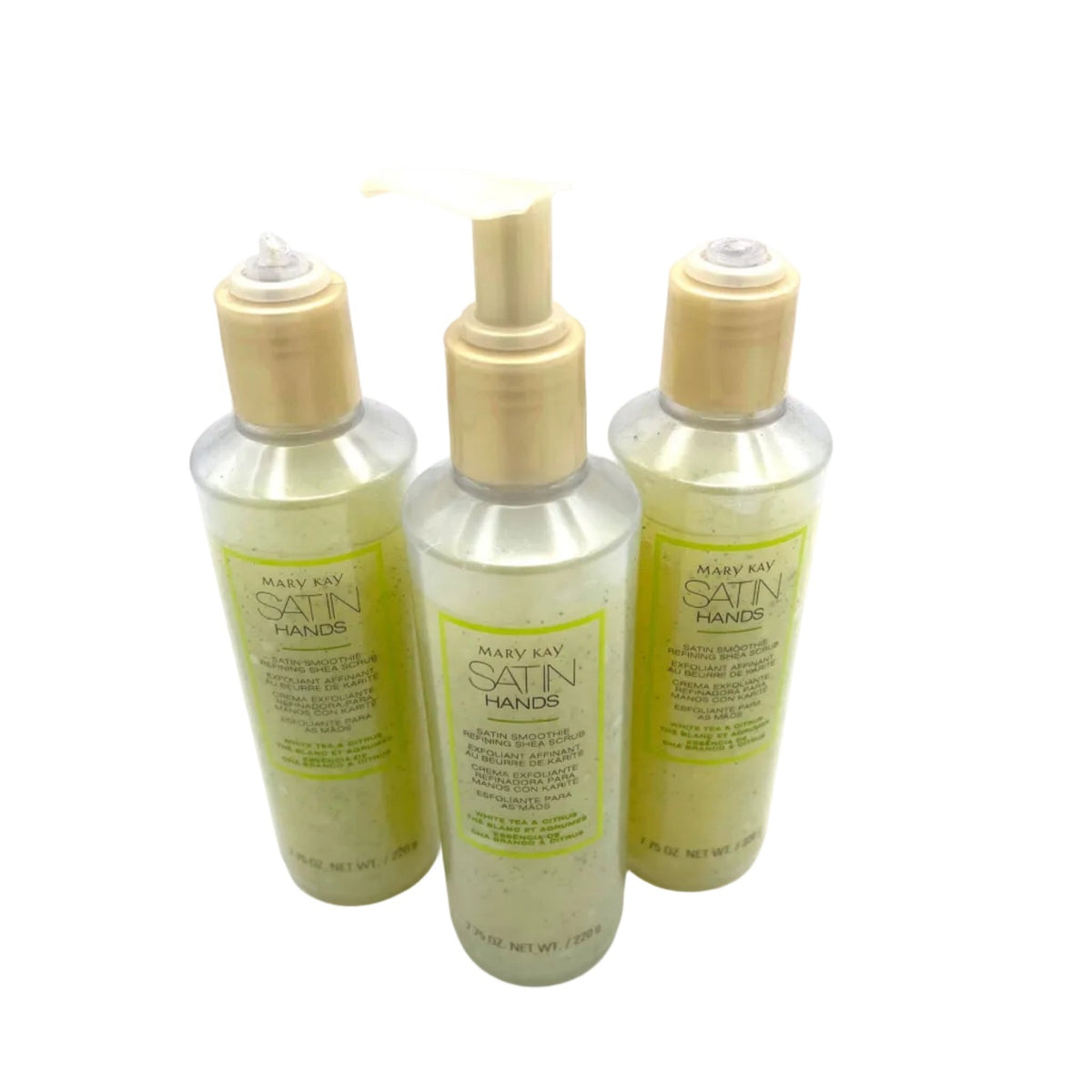 MARY KAY SATIN HANDS~WHITE TEA & CITRUS SMOOTHIE~NO PUMP~3 FULL SIZE