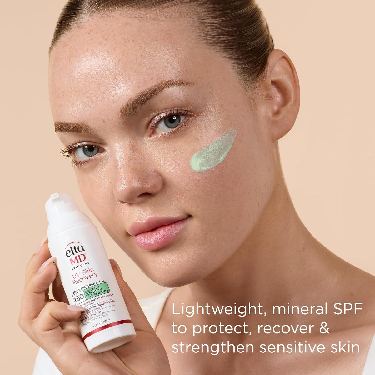 UV Skin Recovery Green Tint Mineral Sunscreen SPF 50, 1.7oz