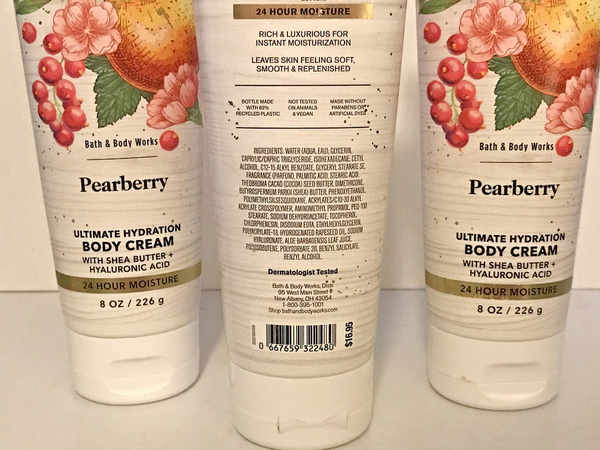 Pearberry Body Cream 24-Hour Moisture 8 oz - 3 Pack