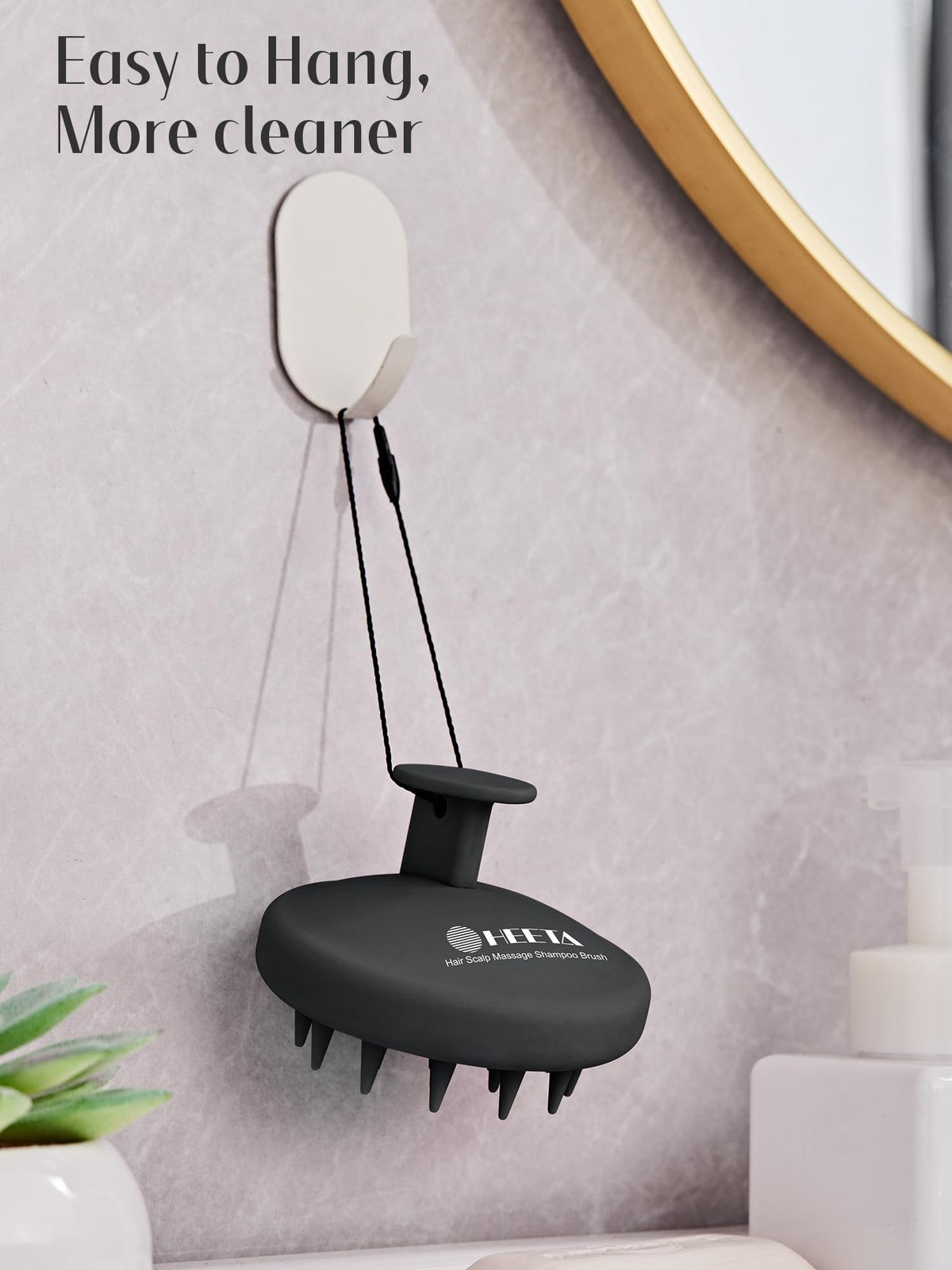 Scalp Massager for Hair Growth - Gentle Shampoo Brush with Silicone Bristles