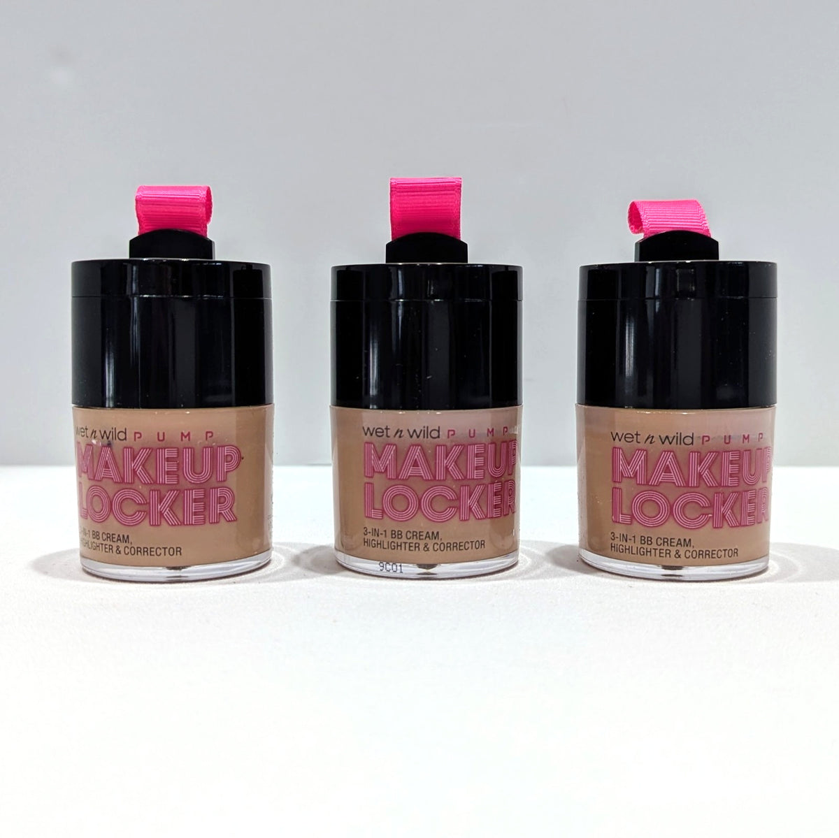 Wet n Wild Makeup Locker 3-in-1 BB Cream Highlighter & Corrector 176A Medium 3 Pack