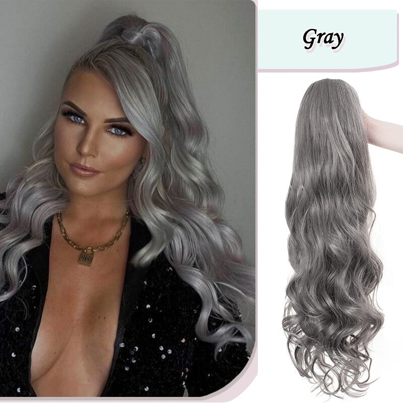 Long Wavy Clip-In Ponytail Hair Extension - Thick Natural Look