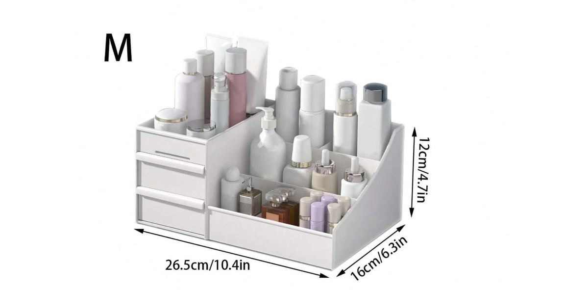 Makeup Desk Organizer with Drawers for Cosmetics Jewelry and Files