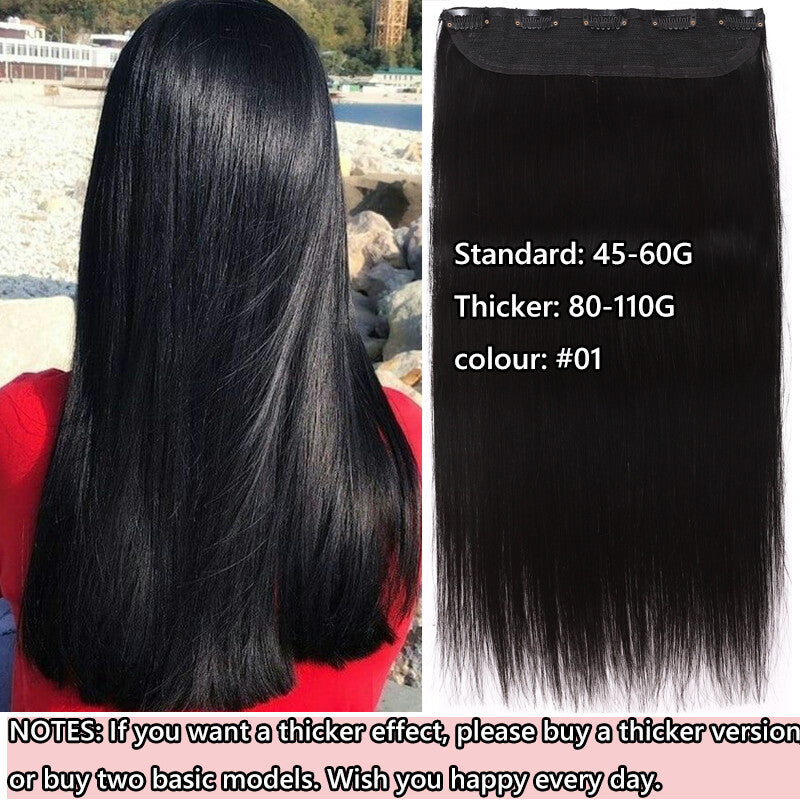 Invisible Clip-In Hair Extensions 100% Remy Human Hair - Full Head 16 Inches
