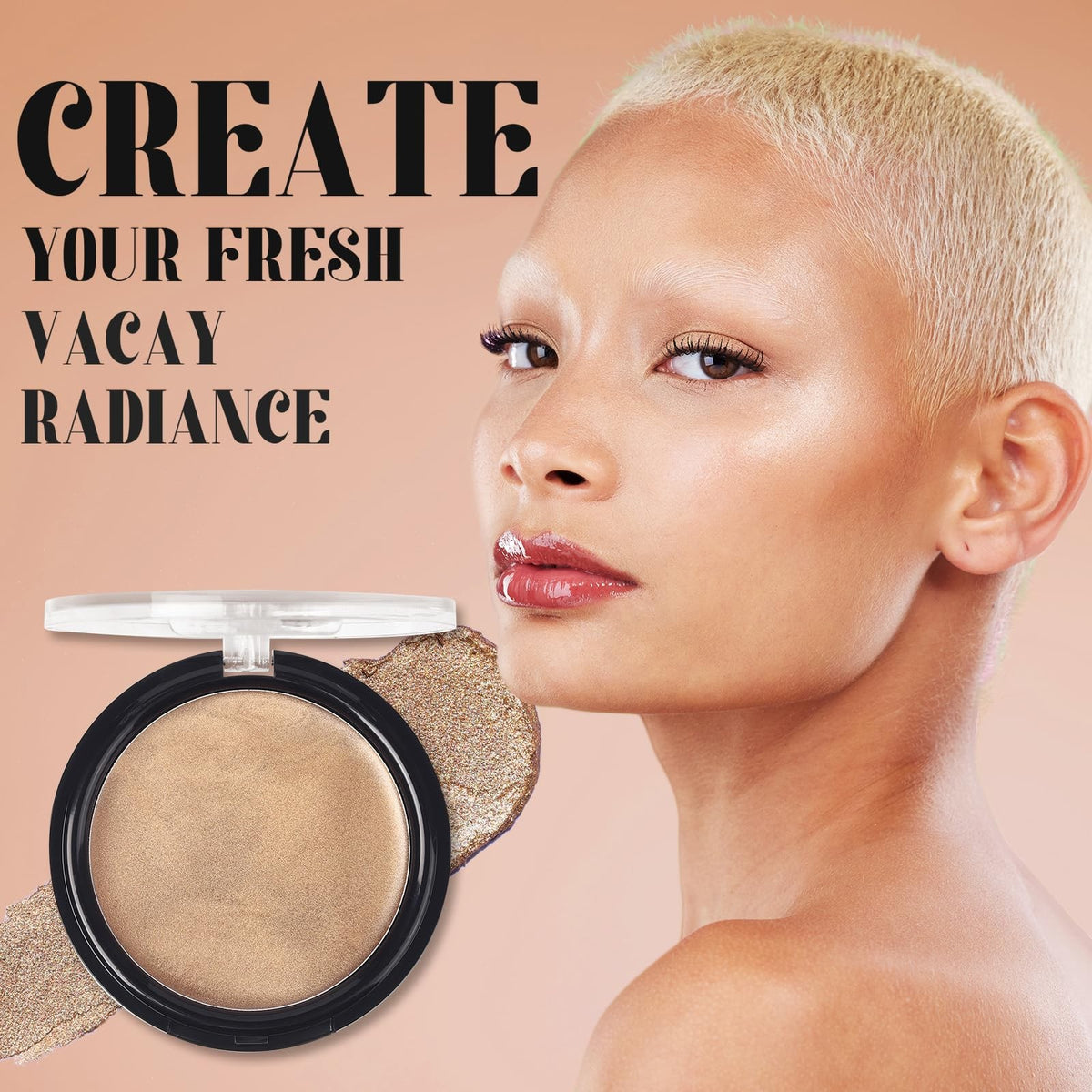Cream Bronzer for Face & Body - Natural Sun-Kissed Glow Palette