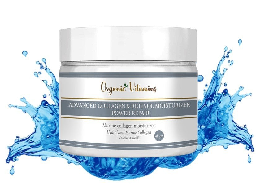 Natural Collagen Face and Body Cream with Retinol Vitamin C E 4oz Anti-Aging