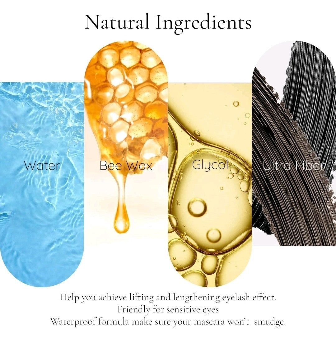 Brown Waterproof Metal Wand Mascara - Tubing Mascara, Washable Natural Look