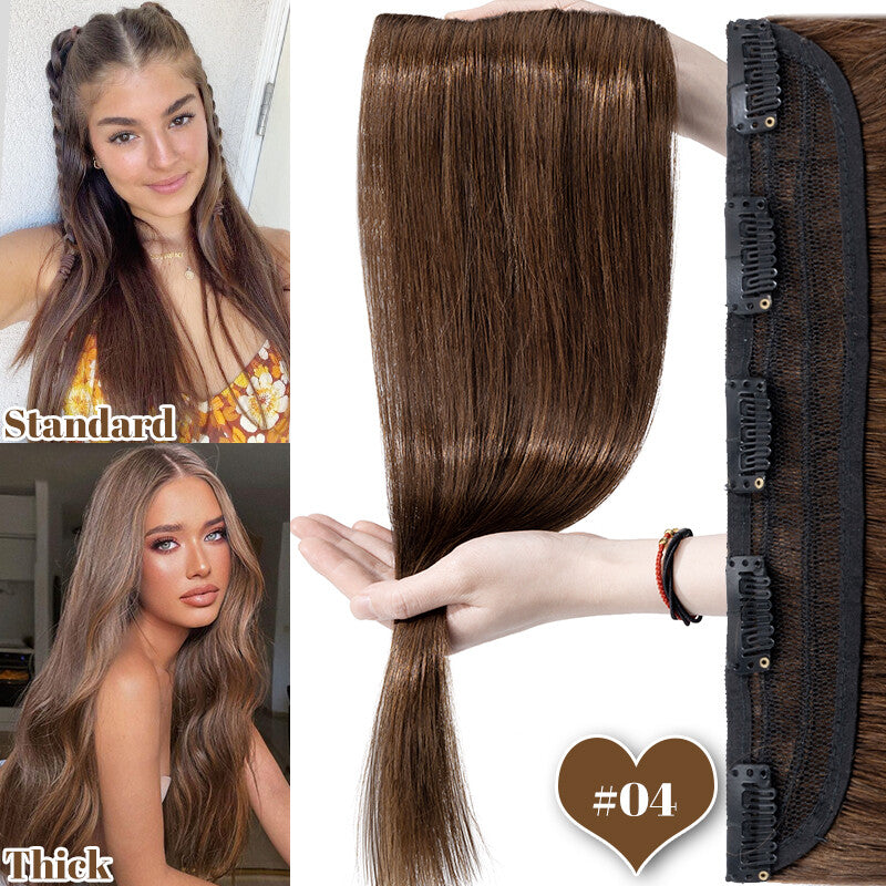 Clip-In Hair Extensions 100% Remy Human Hair Full Head Thick One Piece