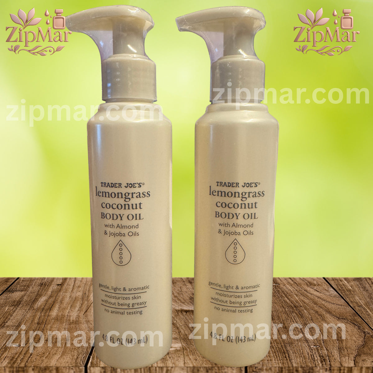 Lemongrass Coconut Body Oil - 2 Pack, 4.8 fl oz Each