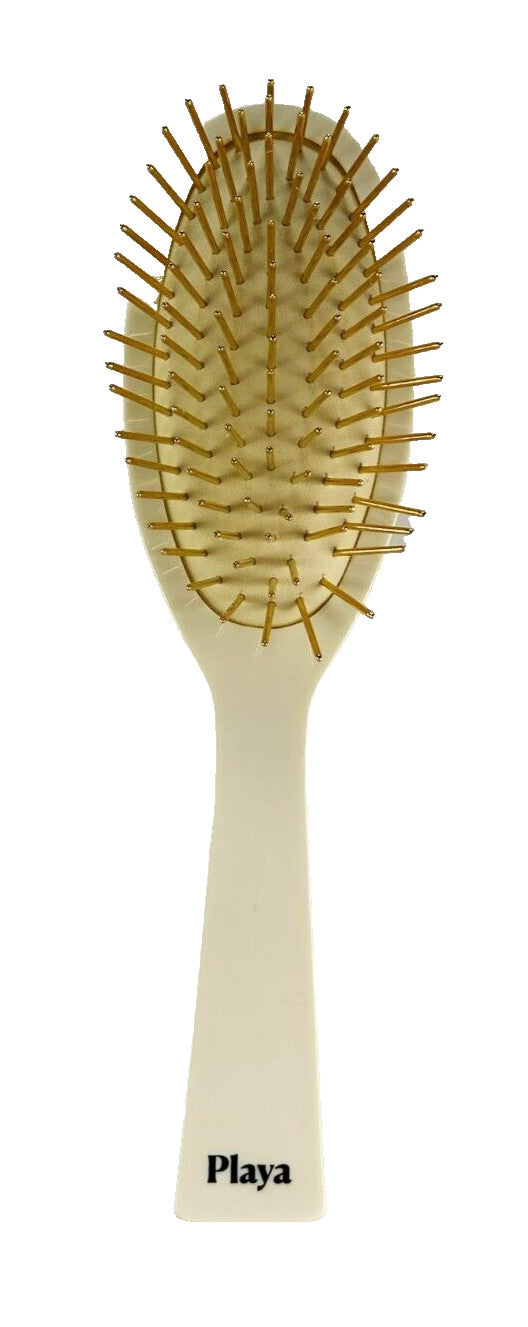 Italian Handcrafted Pneumatic Oval Hair Brush with 99 Gold Pins
