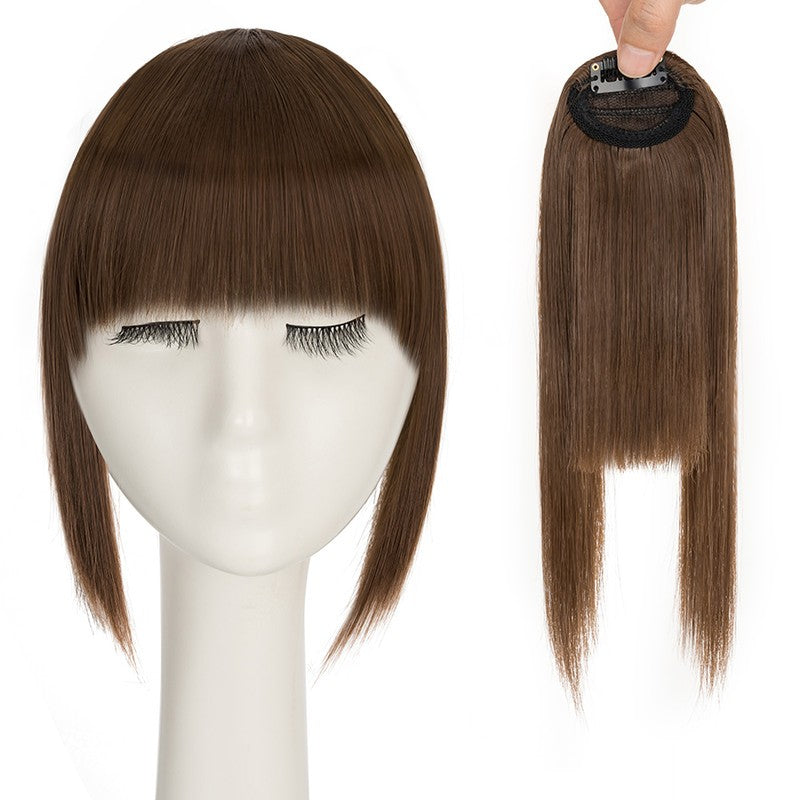 Women Braid Headband Topper with Bangs - Instant Hair Fringes & Hairbands