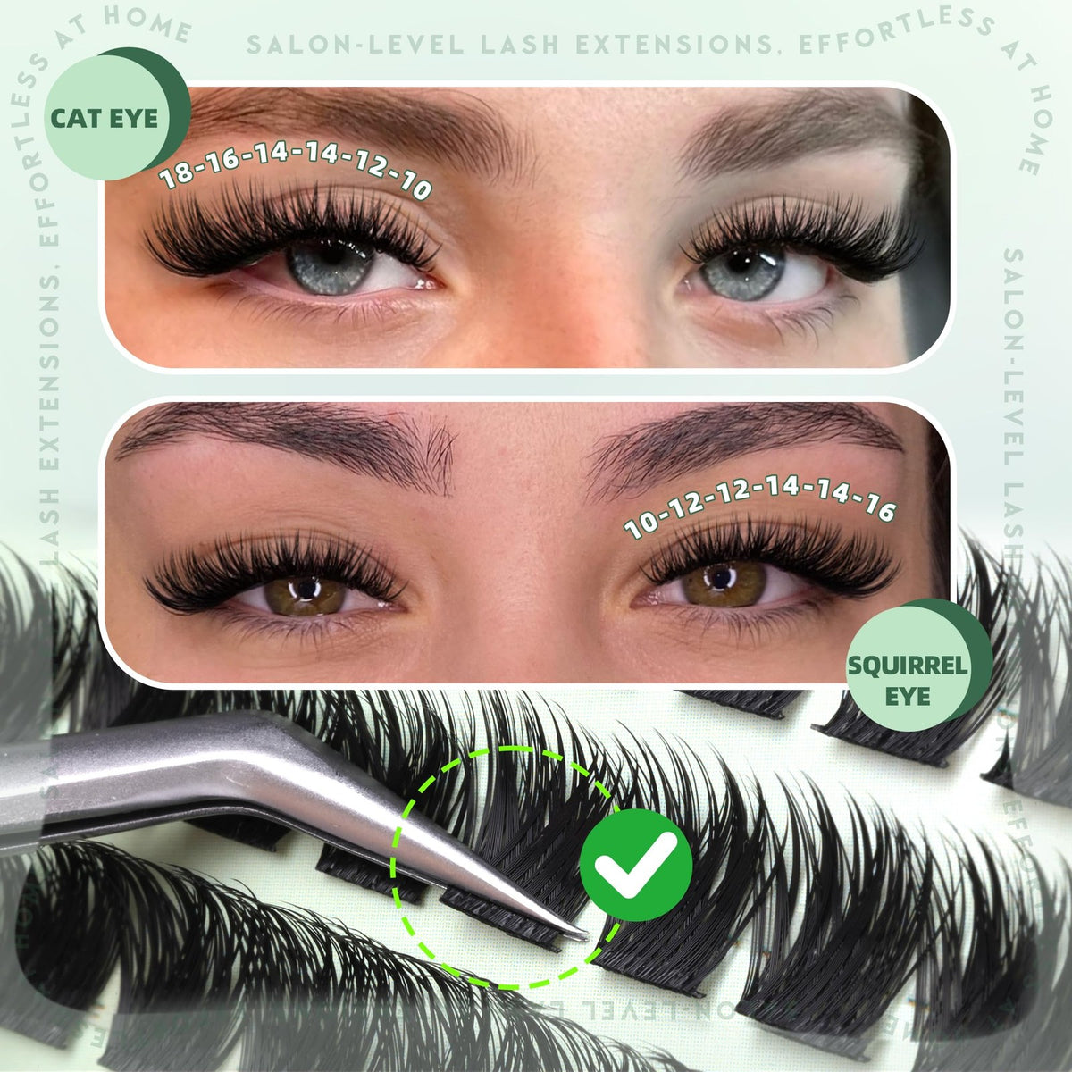 Wispy D Curl Lash Clusters 144 Count - Fluffy Faux Mink Eyelash Extensions