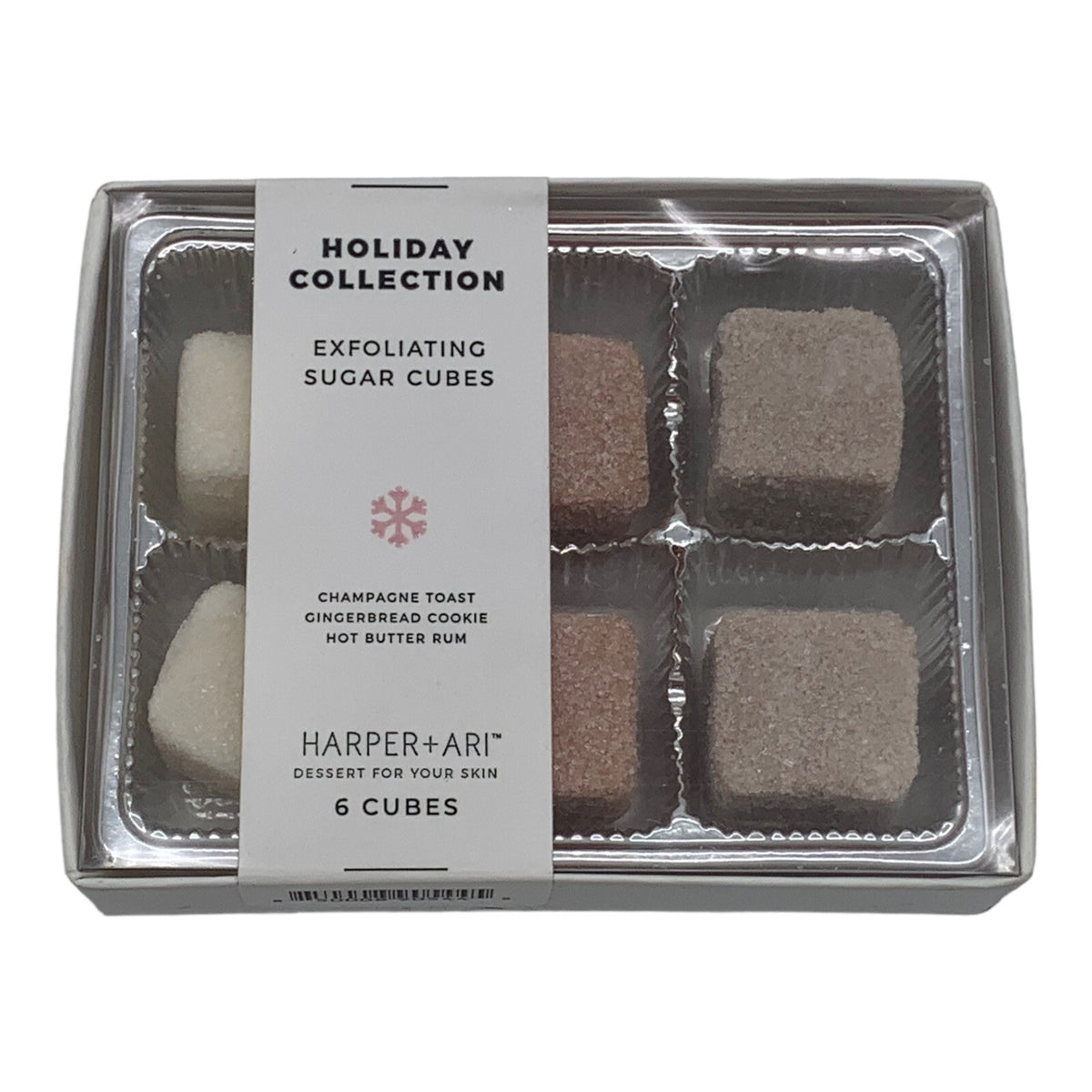 Harper + Ari Holiday Collection Exfoliating Sugar 6 Cubes Gingerbread