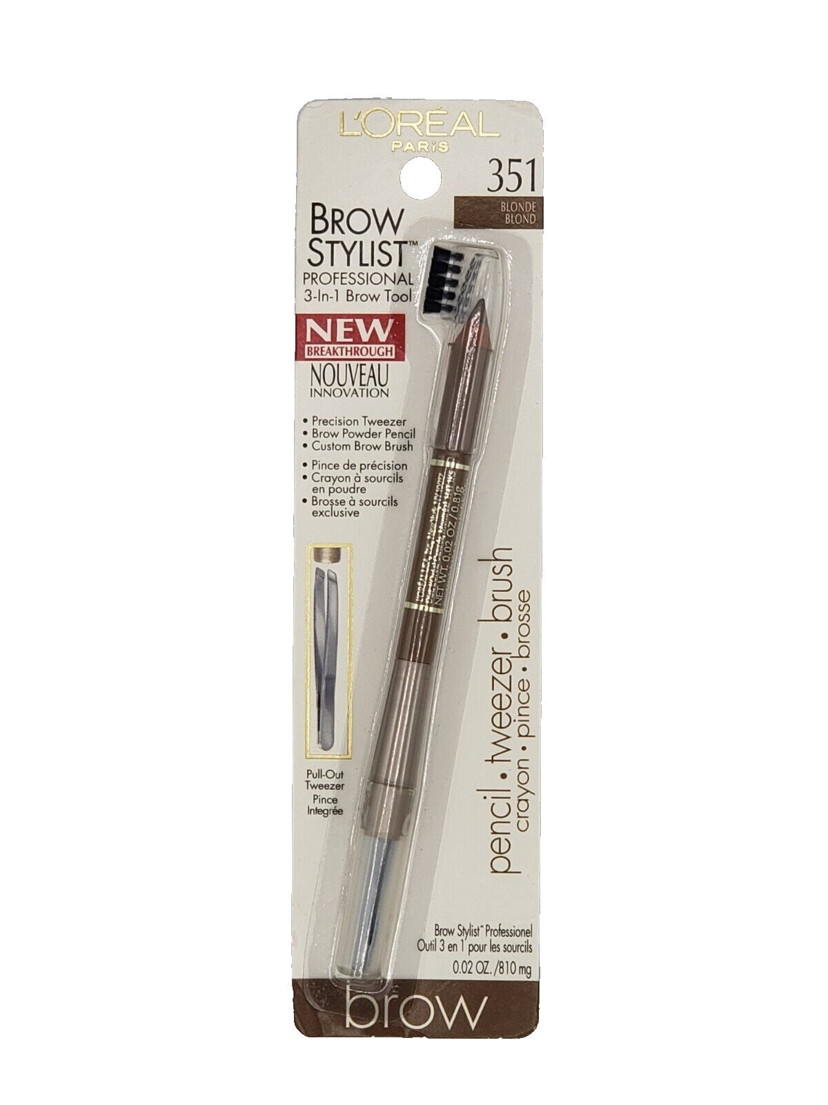 L'Oréal Brow Stylist 3-in-1 Brow Tool for Blondes - Eyebrow Grooming Kit