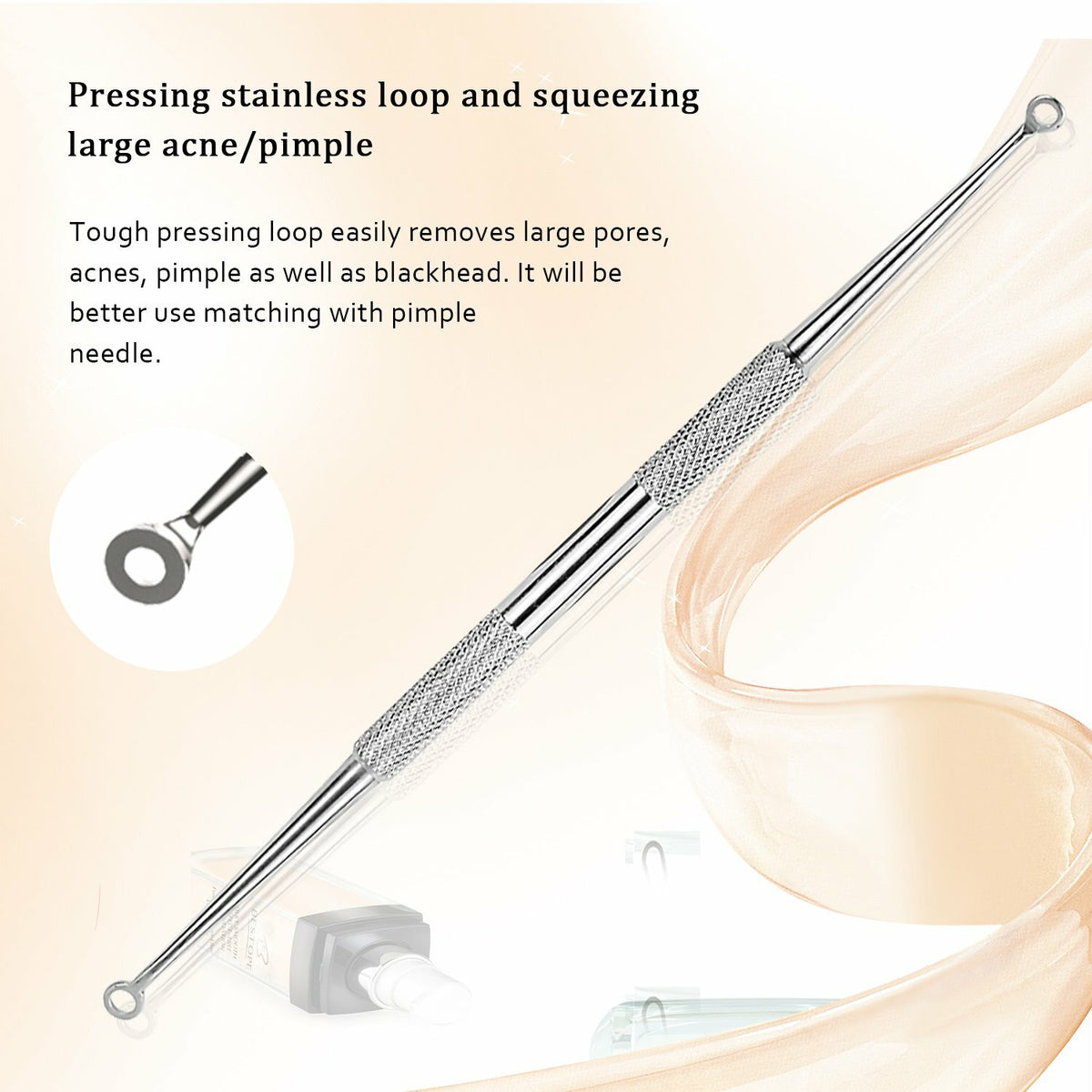 Blackhead & Acne Remover Pimple Comedone Extractor Tool Set - Stainless Steel